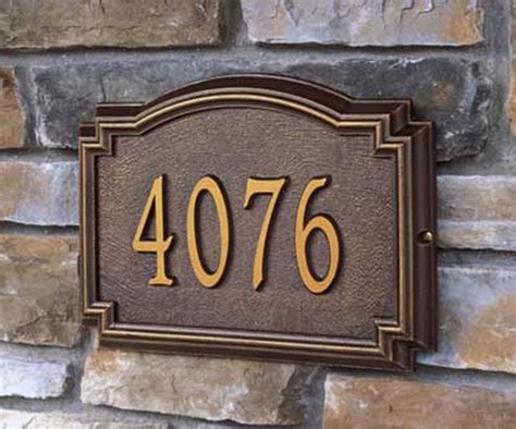 bronze metal house numbers|bronze house numbers plaques.